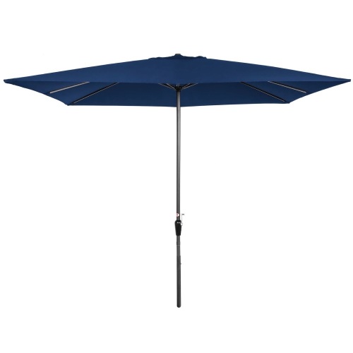 Rectangular Patio Umbrella w/ Easy Crank, UV-Resistant Fabric - 8x11ft  - Lot 712