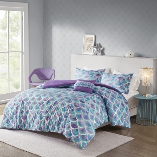 MiZone Metallic Printed Duvet Cover Set, Twin  - Lot 436