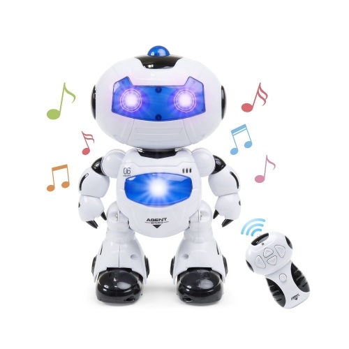Kids Electronic RC Intelligent Walking Dancing Futuristic Robot STEM Toy w/ Music Lights - Lot 1104