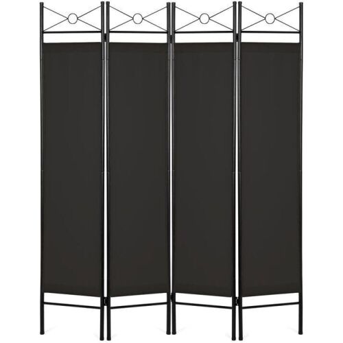 4-Panel Folding Privacy Screen Room Divider Decoration Accent, 6ft  - Lot 586