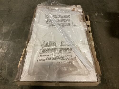 OVE 32 in. W x 60 in. L Alcove Shower Pan with Reversible Drain in White - Lot 244