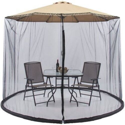Adjustable Bug Net Accessory for Patio Umbrella w/ Zippered Door - 9ft  - Lot 364