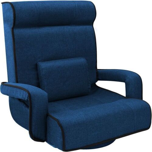 Oversized Swivel Gaming Floor Chair w/ Armrest, Adjustable Backrest  - Lot 246