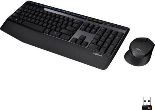 Logitech MK345 Wireless Ergonomic Optical Combo Keyboard and Mouse - Lot 985