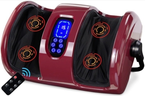 Reflexology Shiatsu Foot Massager w/ High-Intensity Rollers, Remote Control - Lot 35