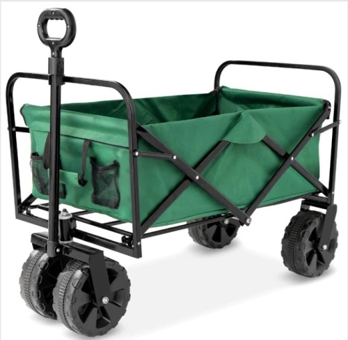 Indoor Outdoor Utility Cart w/ 360-Degree Wheels, Adjustable Handle - 36in - Lot 55