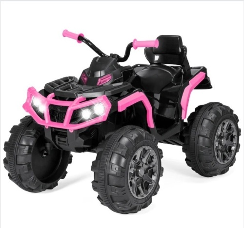 12V Kids Ride-On 4-Wheeler Quad ATV Car w/ 3.7mph Max, Bluetooth, Headlights - Lot 98