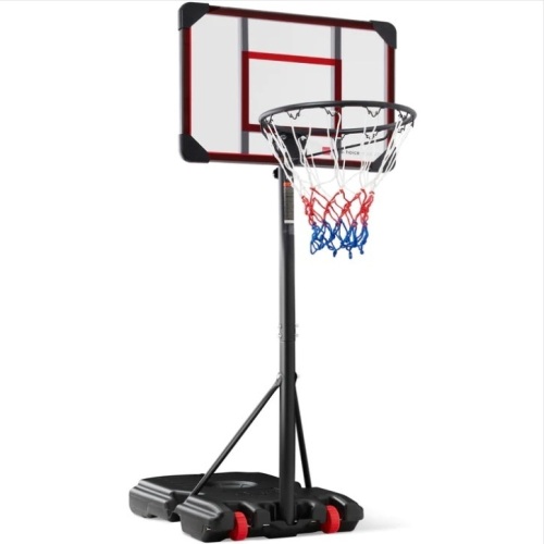 Kids Height-Adjustable Basketball Hoop, Portable Backboard System w/ Wheels - Lot 119