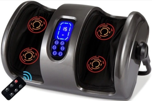 Reflexology Shiatsu Foot Massager w/ High-Intensity Rollers, Remote Control - Lot 124