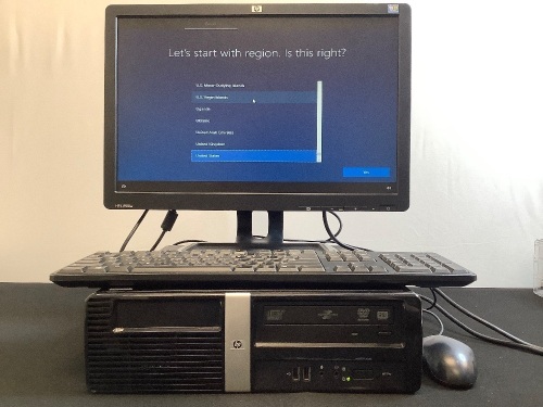 HP Desktop Computer Pro 3000 SFF w/ Dell Monitor, Keyboard & Mouse - Lot 127