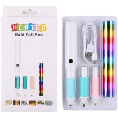 Heat Foil Pen w/ 3 Tips & Foil Roll - Lot 166