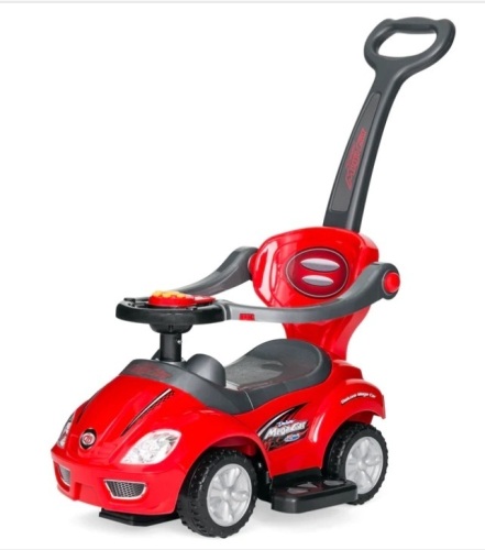 3-in-1 Kids Push Car w/ Handle and Horn - Lot 228