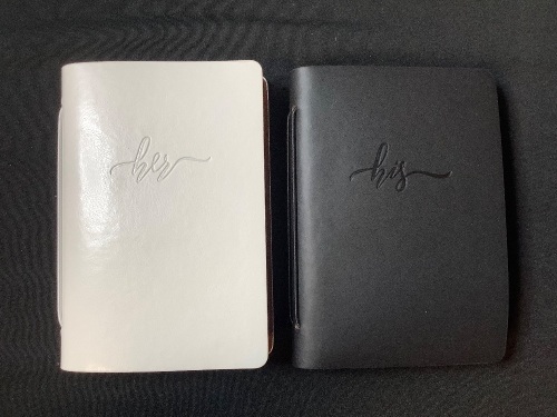 His & Her Vow Notebooks - Lot 288