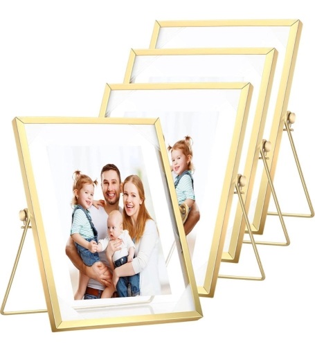 4 Pc Floating Picture Frames, 5.9 x 7.9 inches for 4x6 picture - Lot 370