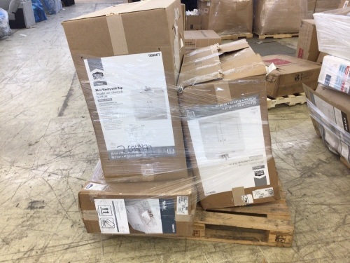 Liquidation Salvage Pallet - 2 Vanity Sets & A Top - Lot 400I