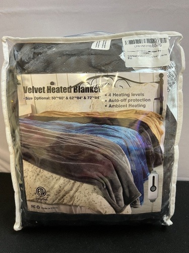 Velvet Heated Blanket, 50x60 - Lot 543