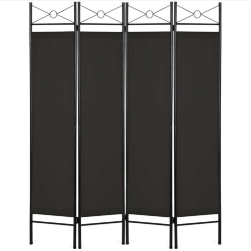 4-Panel Folding Privacy Screen Room Divider Decoration Accent, 6ft - Lot 583