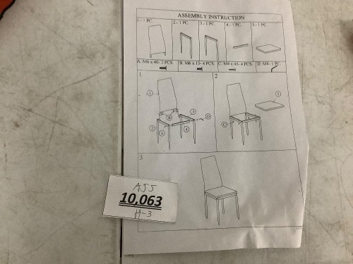 Set of 3 White/Gray Chairs - Lot 10063