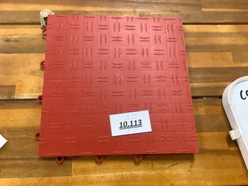 Box of Red Plastic Flooring - Lot 10113