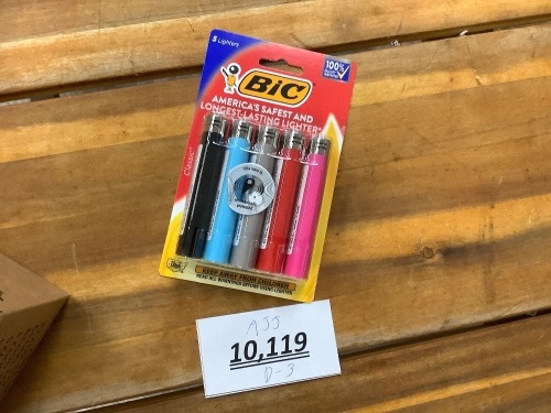Box of Packaged Bic Lighers - Lot 10119