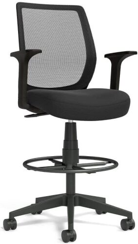 Essentials Mesh Back Fabric Drafting Stool - Lot 10141