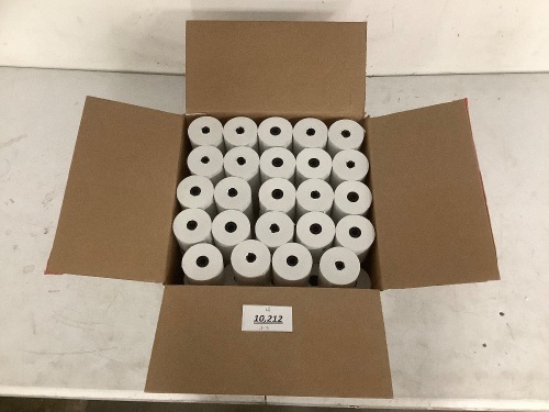 Box of Thermal Paper Rolls 3 1/8in x 230ft, 7/16, 49 Rolls - Lot 10212