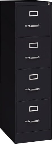Staples 4 File Drawers Vertical File Cabinet, Locking, Black - Lot 10225