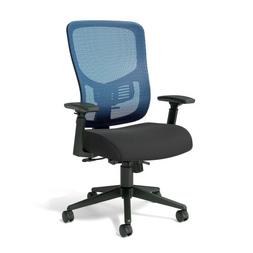 Union & Scale FlexFit Kroy Mesh Back Fabric Task Chair, Blue - Lot 10232