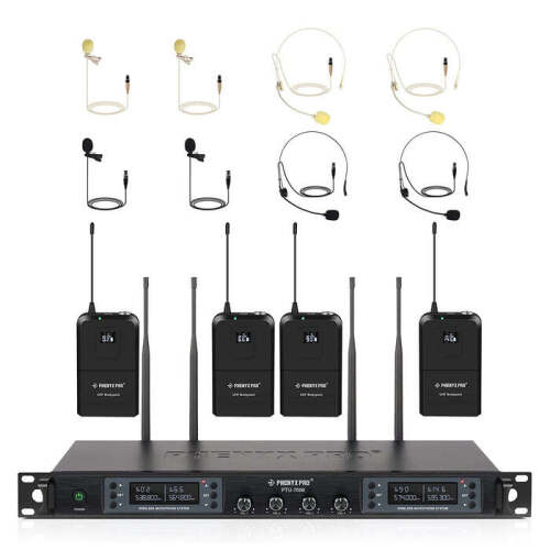 4-channel UHF Wireless Microphone System with Auto Scan ( 4x40 Frequencies) - Lot 10224