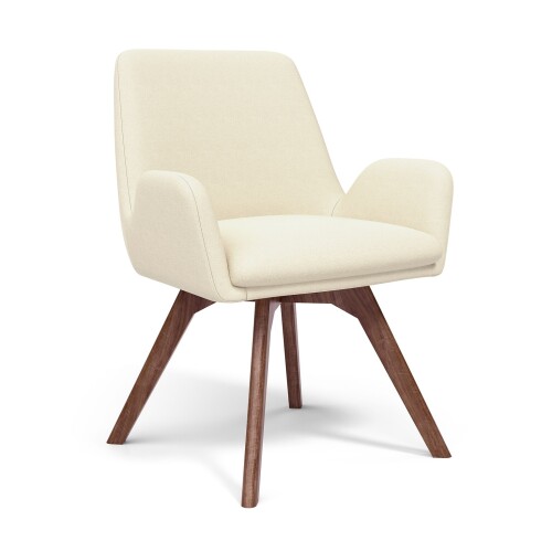 Union & Scale MidMod Fabric Guest Chair, Cream - Lot 10214