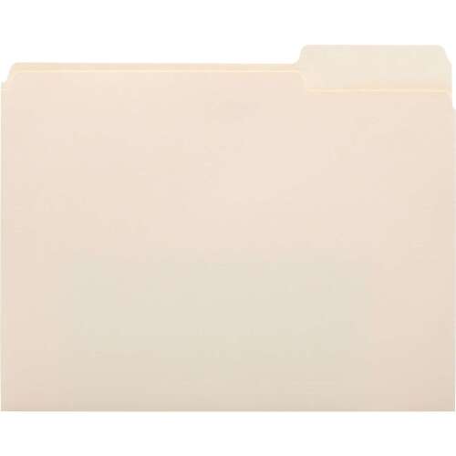 Quill Brand® File Folders, 1/3-Cut Assorted, Letter Size, Manila, 500/Carton - Lot 10306