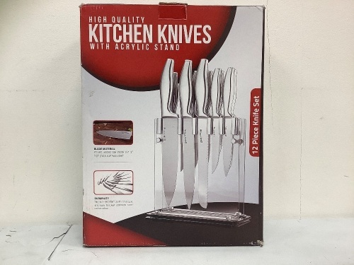 Kitchen Knives w/ Stand, Appears New, Sold as is - Lot 152