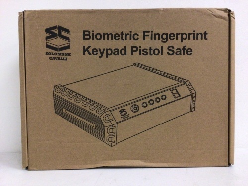 Biometric Fingerprint Keypad Pistol Safe, Appears New, Sold as is - Lot 200