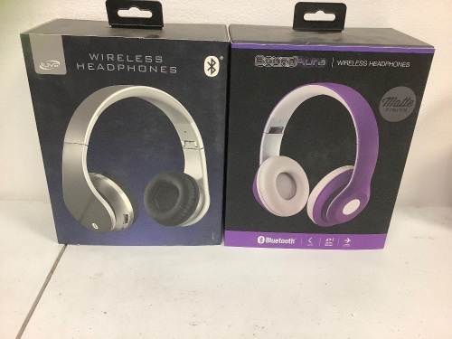 Lot of (2) Wireless Headphones, Appears New, Sold as is - Lot 269