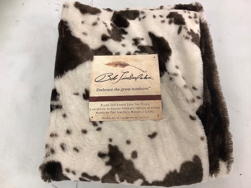 Bob Timberlake Faux Fur Throw, E-Commerce Return, Loose threads/seam, Sold as is - Lot 348