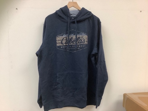 Lot of (2) Branded Mens and Youth Hoodies, Navy L and Olive Youth L, Appears New, Sold as is - Lot 387