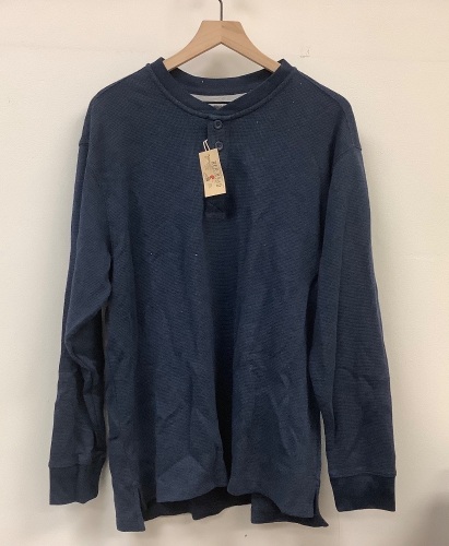 RedHead Men Long Sleeve Henley, L, E-Commerce Return, Sold as is - Lot 416