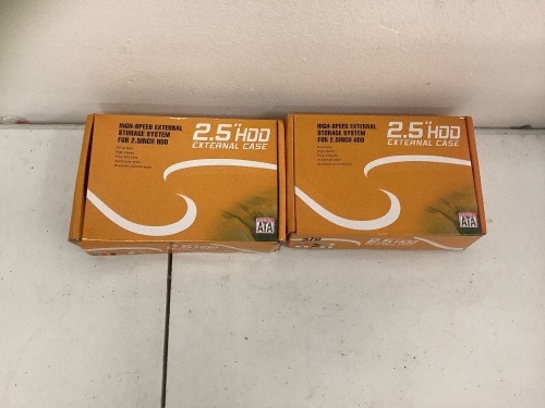 Lot of (2) External Storage System for 2.5" HDD, E-Comm Return - Lot 591