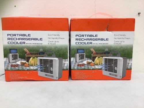 Lot of (2) Portable Rechargeable Cooler, E-Commerce Return, Powers Up, Sold as is - Lot 500