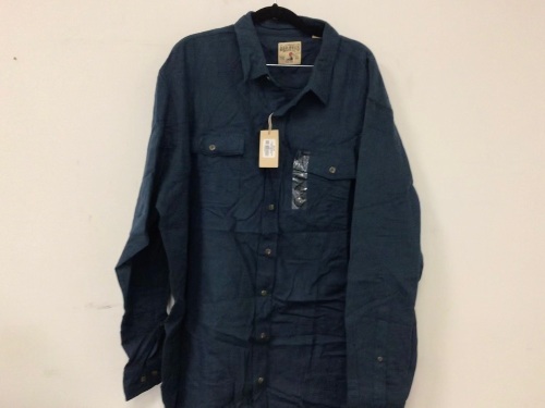 RedHead Bear Creek Solid Flannel Long-Sleeve Shirt Blue Wing Teal Men's 2XLT, Appears New, Sold As-is - Lot 218