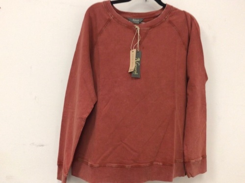 Natural Reflections Acid Wash Sweater Barn Red Women's L, Appears New, Sold As-is - Lot 263