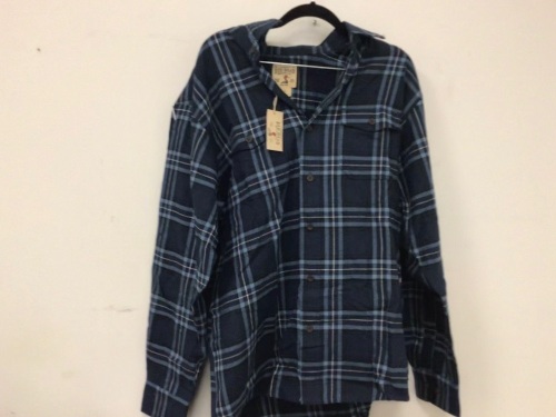 RedHead Bear Creek Plaid Flannel Long-Sleeve Shirt Navy/Light Blue Men's L, Appears New, Sold As-is - Lot 447