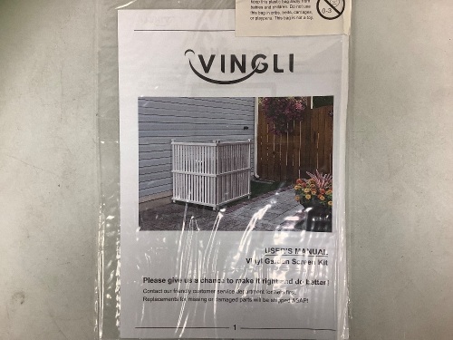 Vinyl Garden Screen Kit, Appears New, Sold as is - Lot 491