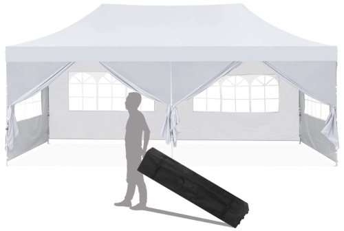 VINGLI 10X20 Feet Pop Up Gazebo Tent with Carry Bag White, Appears New, Sold As-is - Lot 477