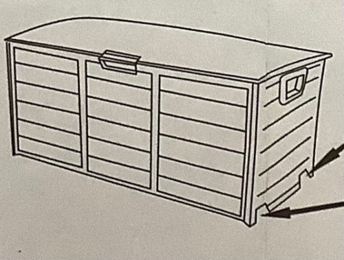 Large 75-Gal Outdoor Storage Deck Box Container, Brown, New with Damge - Lot 541