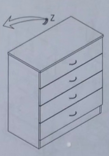 Four Drawer Chest Dresser, E-Comm Return, Sold As-is - Lot 487