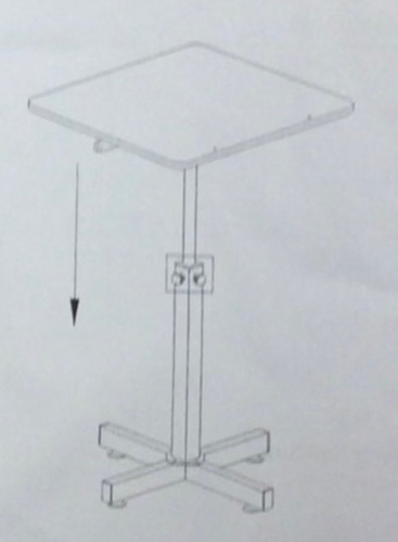 Adjustable Table Black, E-Comm Return, Sold As-is - Lot 497