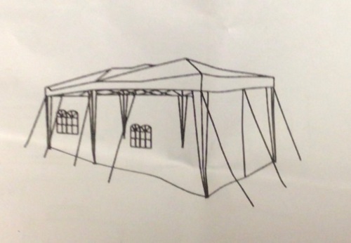 Event Tent with Carry Bag Black, E-Comm Return, Sold As-is - Lot 482
