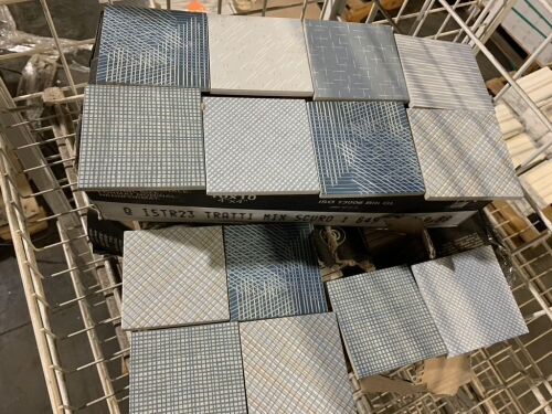 Lot of (3) Boxes of Mutina Tratti Mix Scuro Ceramic Tiles 4" x 4" - Damage Possible d/t Shipping & Storage - Lot 368