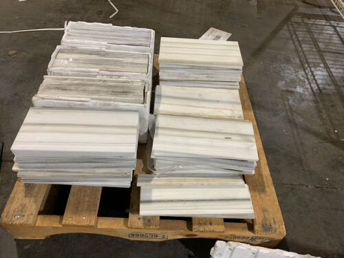 Lot of 12" x 6" Tiles, 75 Pcs - Damage Possible d/t Shipping & Storage - Lot 415